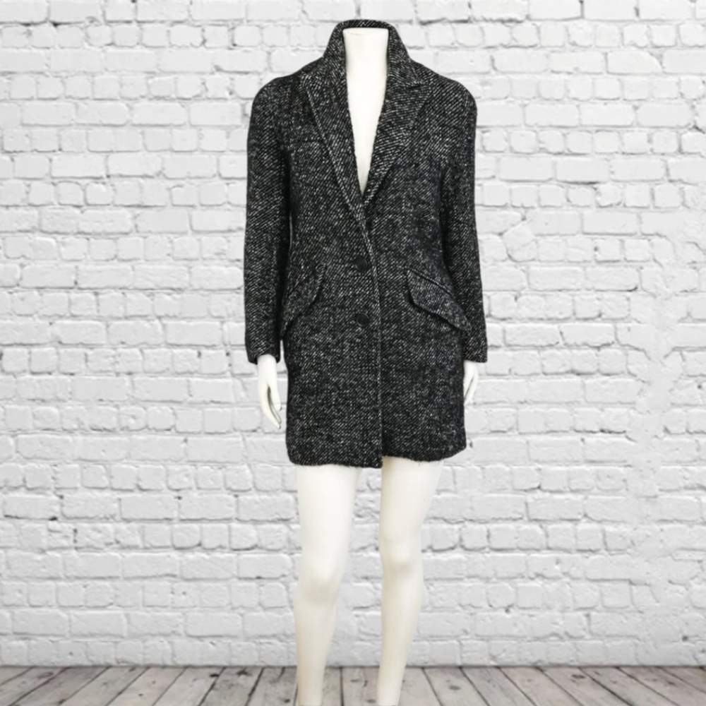 Isabel Marant Etoile Wool Alpaca Blend Tweed Coat